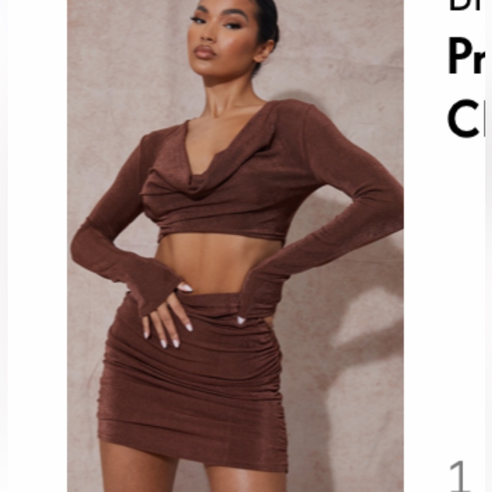 Pretty Little Thing Shirt/Skirt set never worn with tags